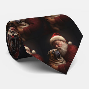 Shar Pei mit Weihnachtsmann Festive Weihnachten Krawatte