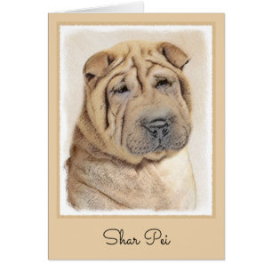 Shar Pei Painting - Niedliche Original Dog Art