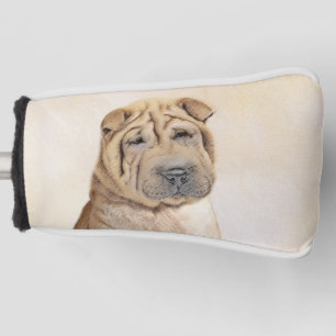 Shar Pei Painting - Niedliche Original Dog Art Golf Headcover