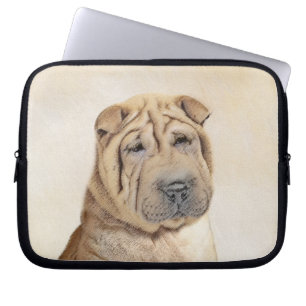 Shar Pei Painting - Niedliche Original Dog Art Laptopschutzhülle