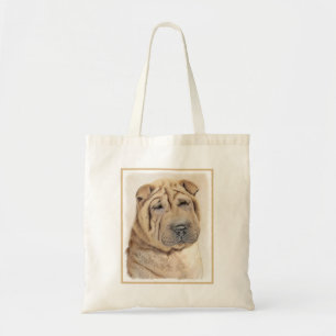 Shar Pei Painting - Niedliche Original Dog Art Tragetasche