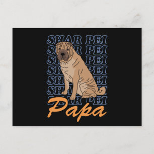 Shar Pei Papa   Hundebesitzer Shar-Peis Postkarte