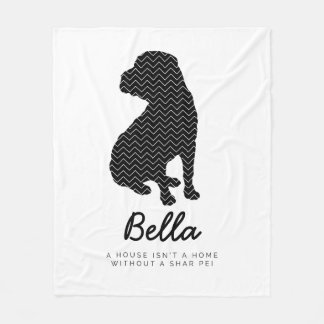 Shar Pei personalisiert Fleecedecke