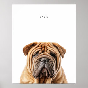 Shar Pei Personalisiert Print Poster