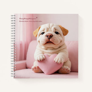 Shar Pei Puppy – Sweet Embrace by WangWang Notizbuch