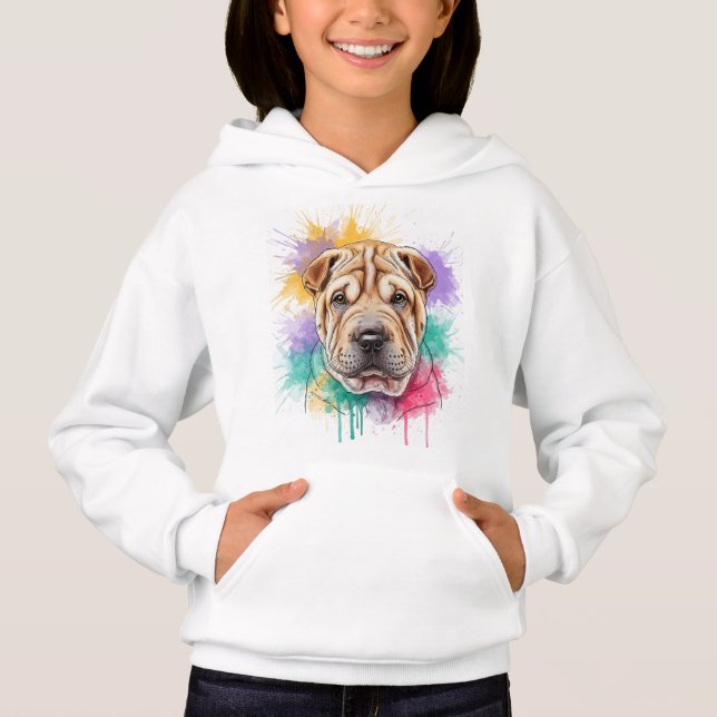 Shar Pei Puppy von Natasha Us Hoodie (Vorderseite)