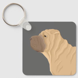 Shar Pei Schlüsselanhänger