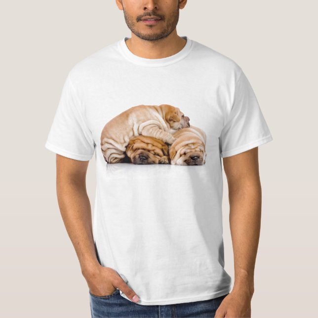 Shar Pei Welpen-Hügel T-Shirt (Vorderseite)