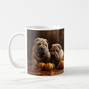 Shar Pei Welppy Autumn Delight Pumpkin Kaffeetasse