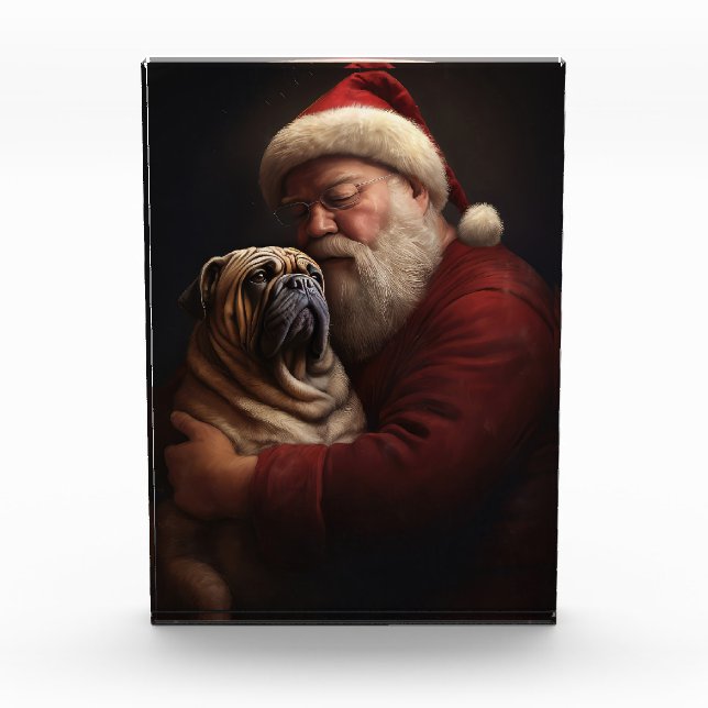 Shar Pei zu Weihnachten Fotoblock (Vorderseite)