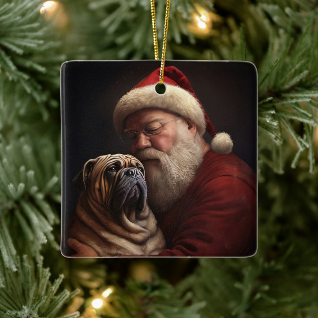 Shar Pei zu Weihnachten Keramikornament (Baum)