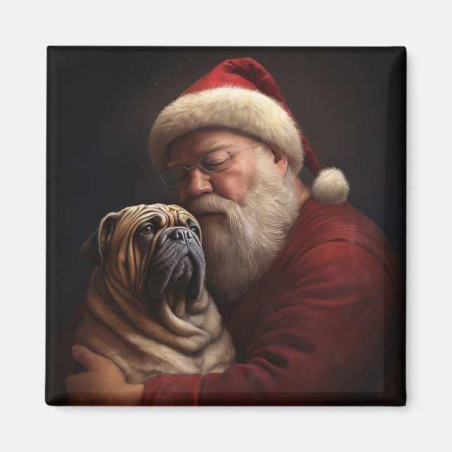 Shar Pei zu Weihnachten Magnet (Vorne)