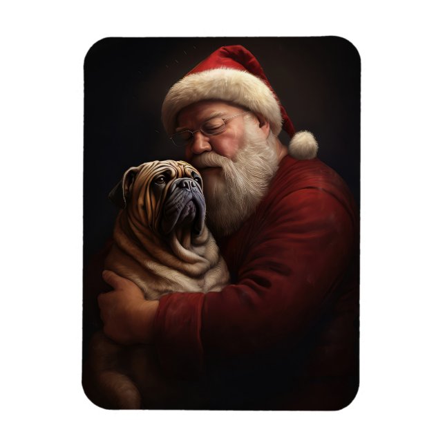 Shar Pei zu Weihnachten Magnet (Vertikal)