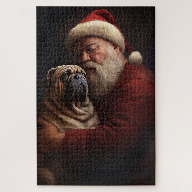 Shar Pei zu Weihnachten Puzzle (Vertikal)