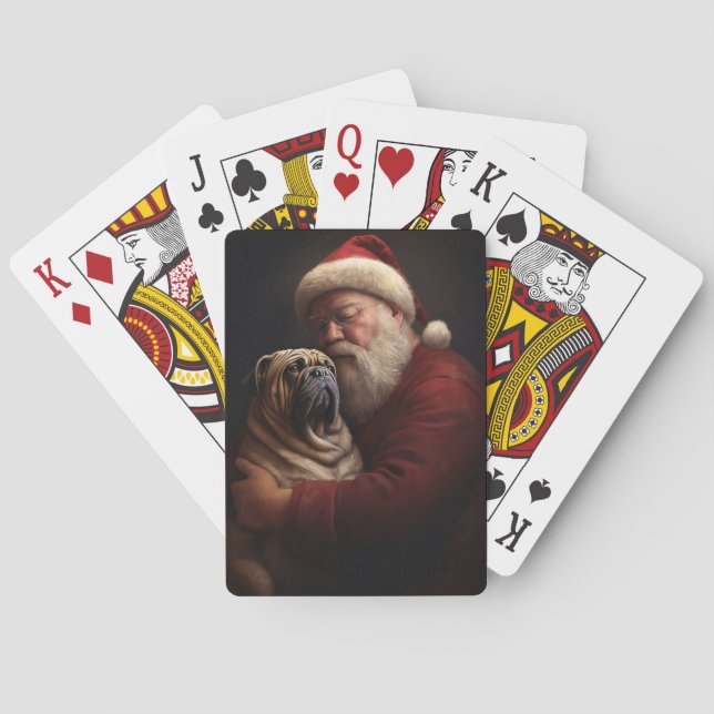 Shar Pei zu Weihnachten Spielkarten (Rückseite)
