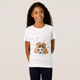 Shar Peis with soccer ball for Valentine's Day T-Shirt