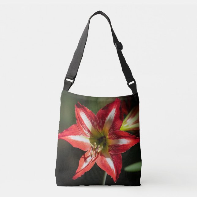 Shards of Red: Hibiscus at the Summit of Phongsaly Tragetaschen Mit Langen Trägern (Vorderseite)