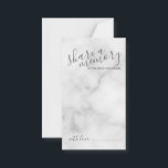 'Share a Memory' Elegant Marble Script Hochzeit Hinweiskarte<br><div class="desc">Fügen Sie Ihrer Hochzeit eine persönliche Touch mit einem modernen Skript Hochzeitsratschlag und Wunschkarte hinzu. Diese Karte enthält den Titel "gemeinsame Speicher" in grauem,  modernem Script-Schriftart Stil und Details in grau modernen sans serif Schriftart Stil auf weißem Marmor Hintergrund.</div>