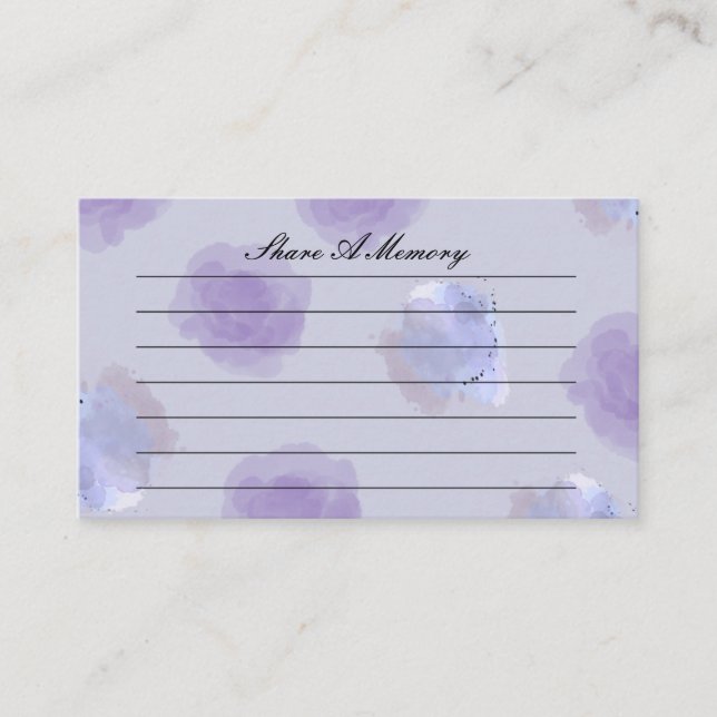 Share a Memory of a Loved One Card – Funeral Begleitkarte (Vorderseite)