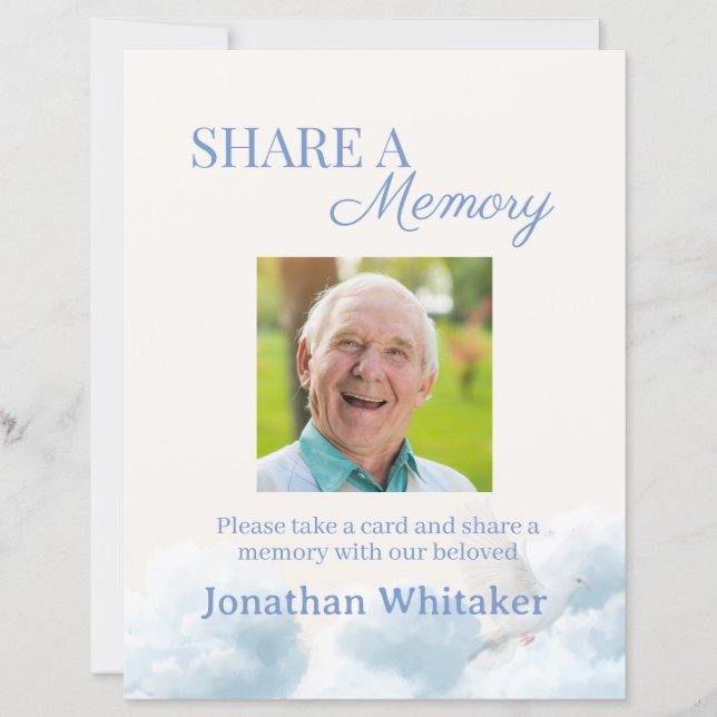 Share A Memory Sign Funeral Template (Vorderseite)