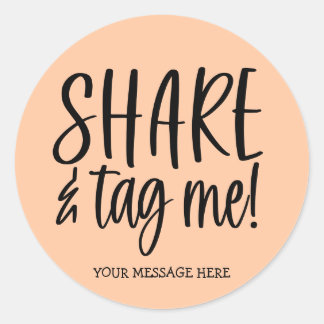 Share and Tag Me Instagramm Small Business Sticker