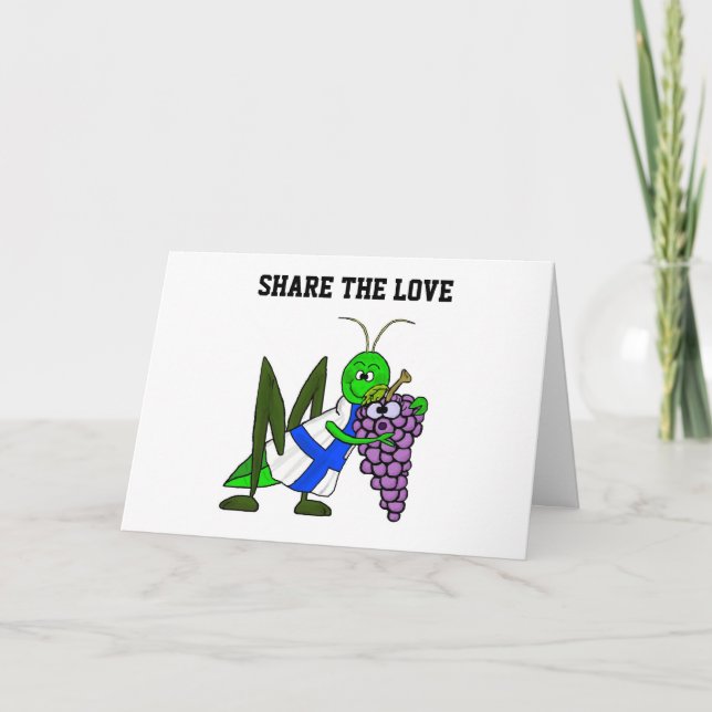 Share the Liebe and Ber St. Urho's Day Card Karte (Vorderseite)
