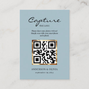 Share Wedding-Fotos mit QR-Code-Umschließungskarte Begleitkarte