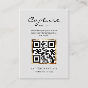 Share Wedding-Fotos mit QR-Code-Umschließungskarte Begleitkarte
