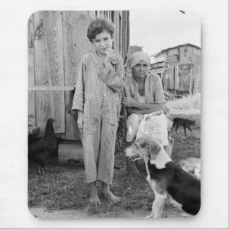 Sharecropper Family with Hound Dog, 1935 Mousepad