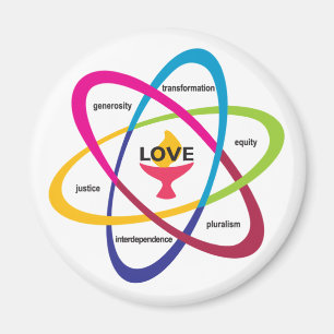 Shared Values Atom - Unitaristischer Universalist  Magnet