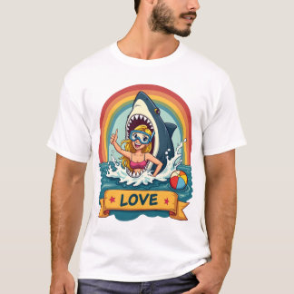 Shari Liebe - Funny Cartoon Beach T - Shirt