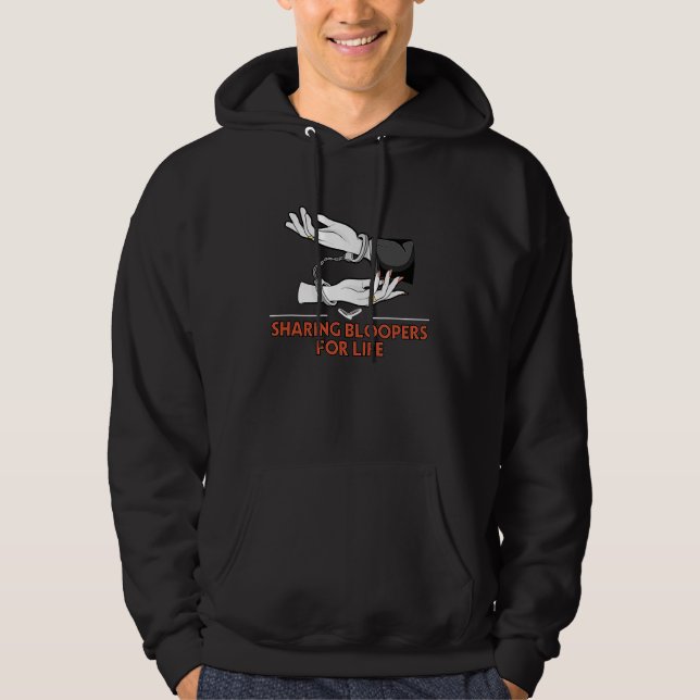Sharing Bloopers for Life Wedding  Bride and Groom Hoodie (Vorderseite)