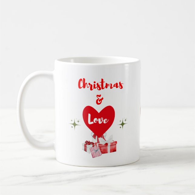 Sharing Christmas Love Photo Customizable Mug  Kaffeetasse (Links)