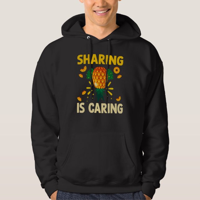 Sharing 's Kümmern Upside Down Ananas Swinger Hoodie (Vorderseite)