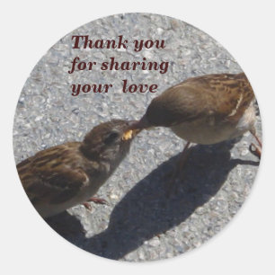 Sharing the Liebe_Sticker_by Elenne Runder Aufkleber
