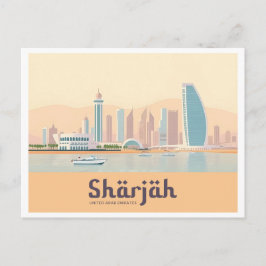 Sharjah UAE Pastel Travel Postkarte