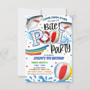 Shark Attack Pool Party Einladung