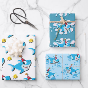 Shark Baby Boy oder Girl Birthday Party Geschenkpapier Set