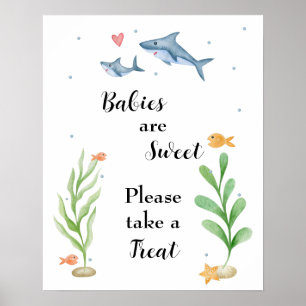 Shark Baby Dusche Bitte nehmen Sie die Leckerei Sc Poster