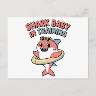 Shark Baby in Training | Kids Feiertagspostkarte