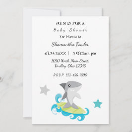 Shark Baby Shower Einladung