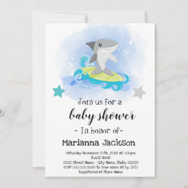 Shark Baby Shower Einladung