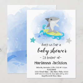 Shark Baby Shower Einladung
