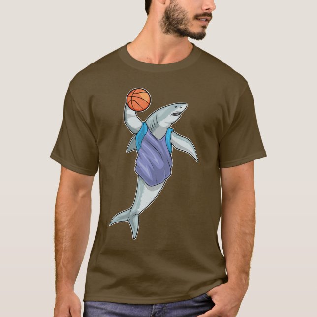 Shark Basketball-Spieler Basketball T-Shirt (Vorderseite)