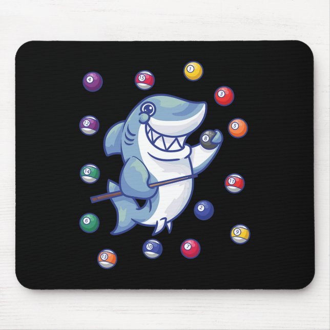 Shark Billiard Player I Pool Billiard I Snooker I Mousepad (Vorne)