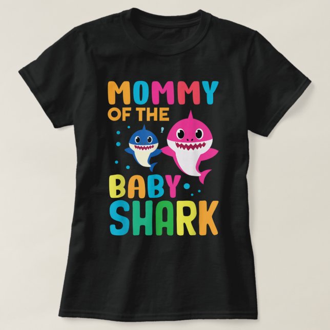 Shark Birthday Quote Funny B-day Mom  T-Shirt (Design vorne)