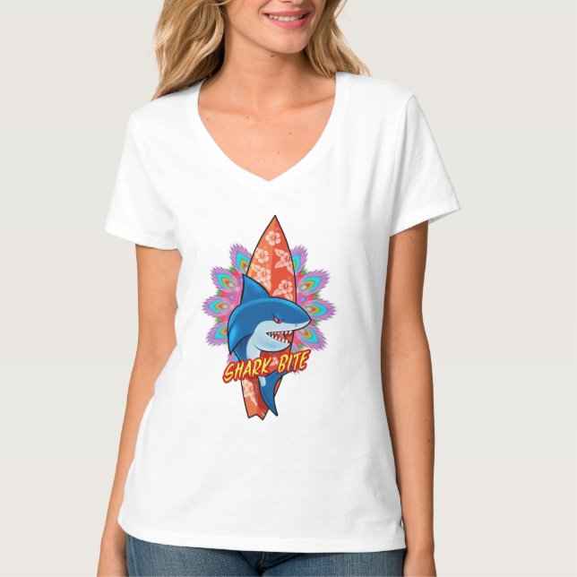 Shark Bite surf mandala T Shirt (Vorderseite)