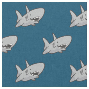 Shark Blue Fabric Stoff