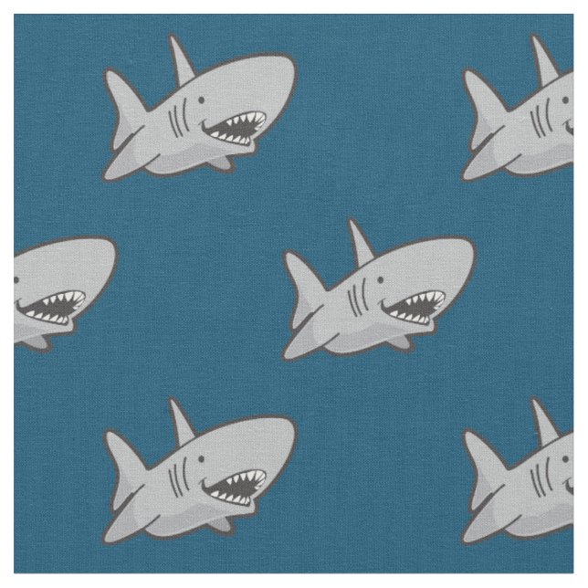 Shark Blue Fabric Stoff (Nahaufnahme)