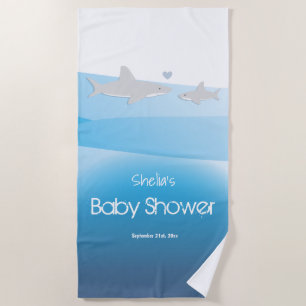 Shark Blue Ocean Baby Dusche Strandtuch